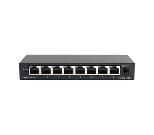 Reyee 8 Ports 10/100base-T Ethernet Switch Steel Case RG-ES108D