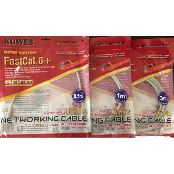 Patch Cord Cat6+ Cable 0.5Mtr. Kuwes