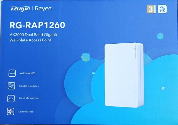 RG-RAP1260, Reyee Wi-Fi 6 AX3000 Dual-Band Wall Plate Access Point