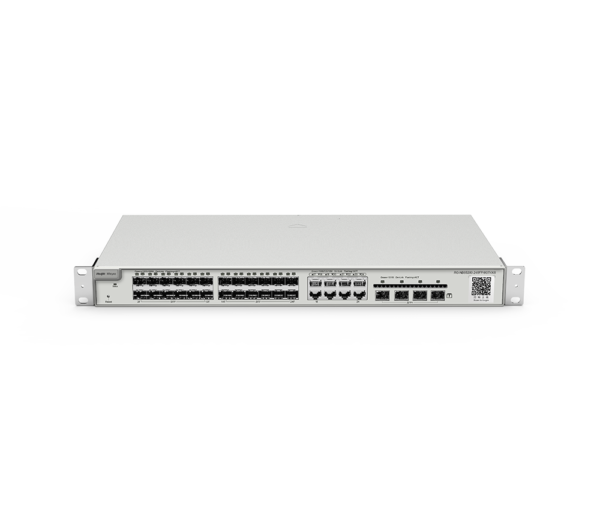 RG-NBS5200-24SFP/8GT4XS 24 SFP ports (SFP: 100/1000M ports), 8 combo 10/100/1000Base-T ports, 4 SFP+ 10GBase-X ports