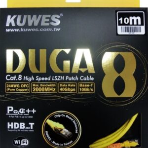 Patch Cord Cat8 High Speed Ethernet Cable up to 40Gbps 10Mtr. Kuwes