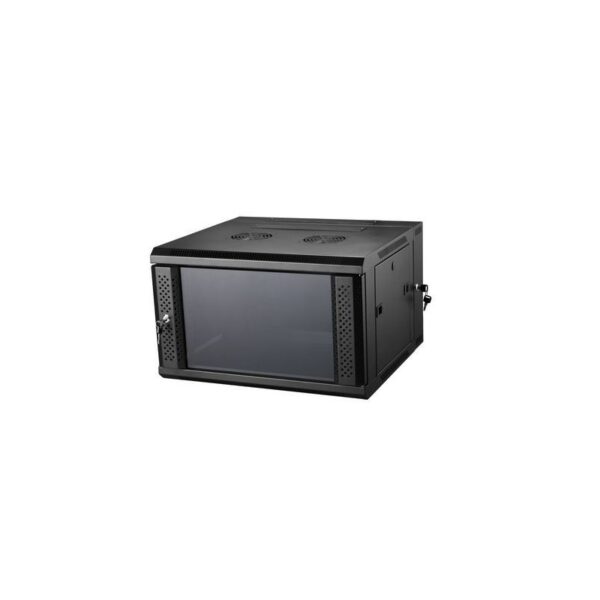 6U NETWORK CABINET 600x600 DUAL SECTION WITH FAN PDU TOTEN