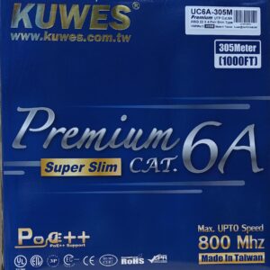 KUWES SLIM CAT6A UTP PURE PURPLE COPPER 305MTR
