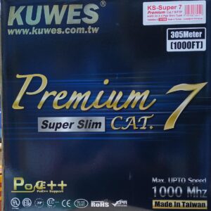 KUWES CAT7 SLIM PURPLE SFTP NETWORK CABLE 305MTR ROLL
