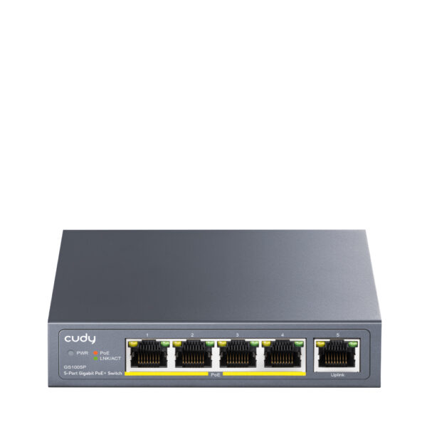 CUDY 5-Port Gigabit POE+ Switch GS1005P