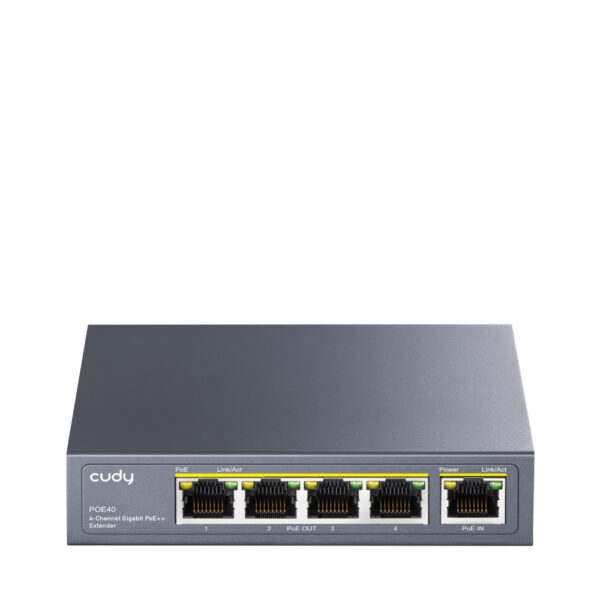 CUDY 4-Channel Gigabit POE+ Extender, Model: POE40