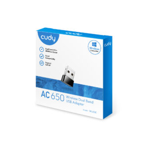 CUDY 650Mbps Wi-Fi Dual Band USB Adapter, Model: WU650