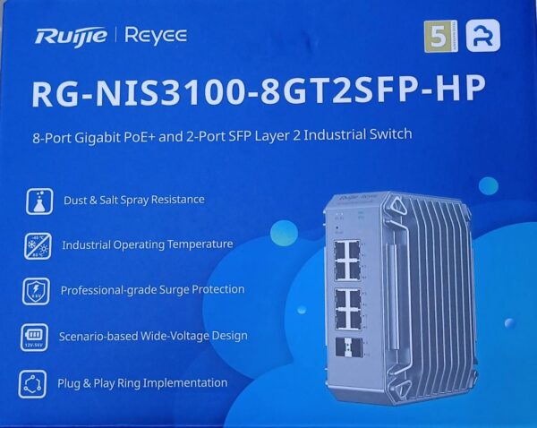 RG-NIS3100-8GT2SFP-HP RUIJIE GIGABITE POE INDUSTRIAL SWITCH