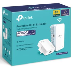 TPLINK WPA7517 AV1000 AC1200 Gigabit Powerline WiFi Extender Kit