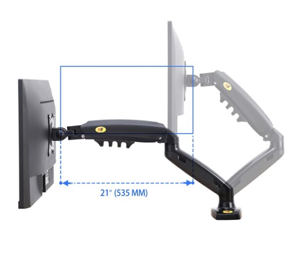 Single Monitor NB F80 Arm Desk Mount Table Stand 10″ to 27″ Full Motion - Image 3