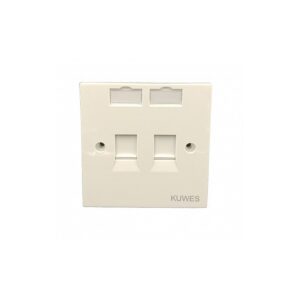 Kuwes UK Double Outlet Faceplate 86x86mm