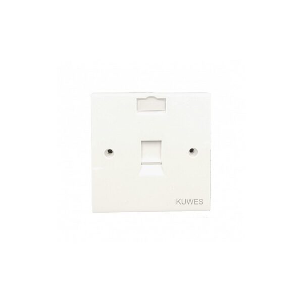 Kuwes UK Single Outlet Faceplate 86x86mm